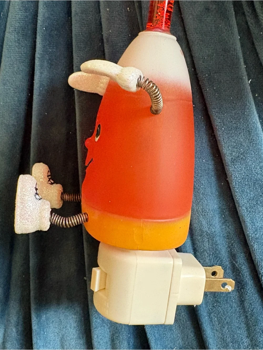 Vintage Bubblers Bubble Night Light - candy corn Smiling Character